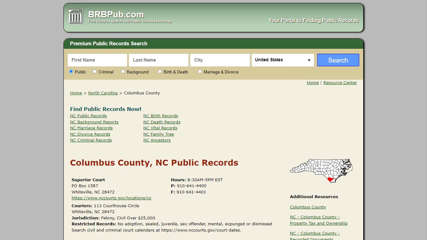 Columbus County Public Records | Search North Carolina ...